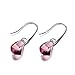 LADY COLOUR Amethyst Drop Dangle Pierced Earrings Crystals Silver Tone Fashion Jewelry for Women Birthday Anniversary for Mom Wife Girlfriend Daughter Sister Best Friend