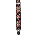 CTM Women's Elastic Floral Print Suspenders, Black