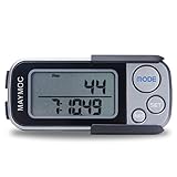 Maymoc 3D Pedometer and Step Tracker for Walking Steps Miles / Km Accurate Portable Clip on Sports Fitness Daily Target Monitor Exercise Distance Calories Counter with Lanyard and 30 Days Memory