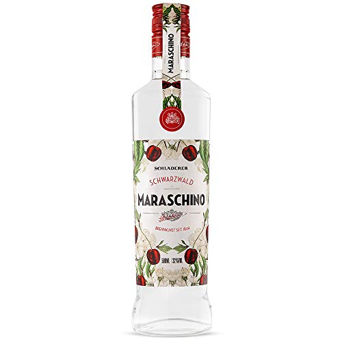Schladerer Maraschino Likör, einzigartige Kombination aus Maraska Kirschen und Schwarzwälder Sauerkirschen, feingliedrig und intensiv fruchtig (1 x 0.5 l)