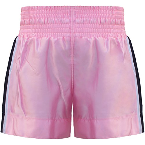 FARABI Muay Thai Kick Boxing Shorts Pink Ladies Female Training Trunks MMA (Small, S)