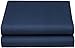 Cathay Home Luxury Wrinkle And Fade Resistant Double Brushed Ultra Soft Microfiber 14-inch Standard Pocket Single Fitted Sheet, Navy Blue, Queen