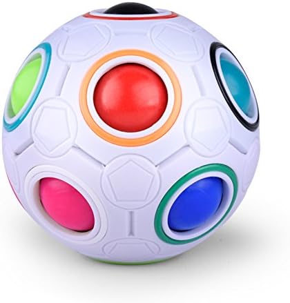 CCXZXF Spherical Magic Speed Cube Rainbow Ball Puzzle Brain Teasers Educational Toys -Kid gift