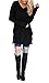 XUERRY Womens Casual V-Neck Long Sleeves Pocket Sweatshirt Tunics Blouse Tops(XXL,Black)