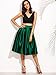ROMWE Women's High Waisted Pleated Vintage Skirt A-Line Midi Skirt
