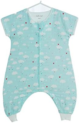 KUAEIRD JAIRAN Spring and summer new cotton gauze children baby sleeveless baby leg legs sleeping bag Love cloud