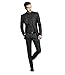 Black Wedding Suits for Men 3 Pieces Business Men Suits Groom Tuxedos Black 38 Chest / 32 Waist