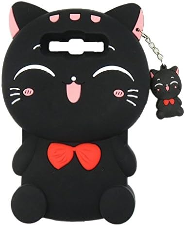 iPhone 8 Case, iPhone 8 Plus Case, iPhone X Case, Maoerdo Cute 3D Cartoon Black Lucky Fortune Plutus Cat Kitty Fashion Silicone Rubber Phone Case Cover for Apple iPhone 8 / 8 Plus / iPhone X