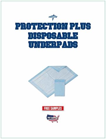 Medline Protection Plus Adult/Children Incontinence Underpads for Bed/Car Seats/Chairs/Sofas (23x24"-MSC281225P)