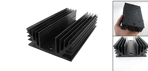 uxcell Black Aluminum Heat Sink Heatsink for Three Phase Solid State Relay