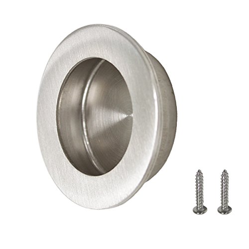 Probrico Recessed Stainless Steel Flush Pull Handle, Round, Small - Thumbnail 4