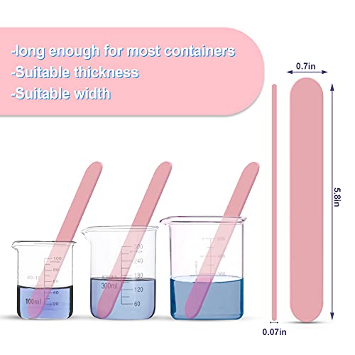 HTVRONT Stir Sticks for Epoxy Resin, 20PCS PVC Mixing Sticks, 4 Colors