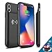 [Upgraded] iPhone X/Xs Battery Case Qi Wireless Charging Compatible, Newdery 6000mAh Slim Extended Rechargeable External Charger Case Compatible iPhone X/Xs (5.8