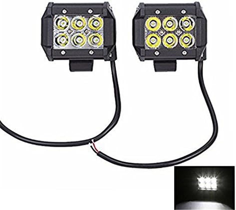 2Pcs 18W Cree Spot beam offroad Led Light bar Driving Lights Waterproof for ATV Tractor Truck Car SUV Jeep Boat