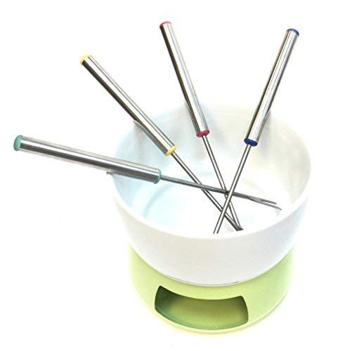 Chocolate Dessert Fondue Set 14 Ounce with 4 Forks - Thumbnail 2