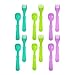 Re-Play Toddler Forks and Spoons Set - 6x6 Toddler Utensils Set - Dishwasher and Microwave Safe - Made in USA - Set of 12-5.8