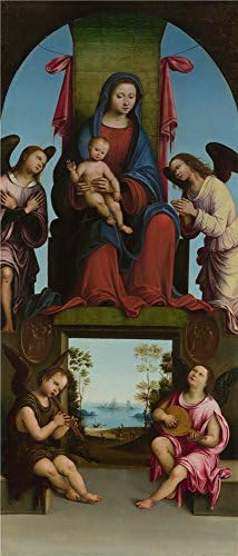 The Perfect Effect Canvas Of Oil Painting 'Lorenzo Costa The Virgin And Child ' ,size: 16 X 37 Inch / 41 X 95 Cm ,this Best Price Art Decorative Prints On Canvas Is Fit For Laundry Room Decoration And Home Gallery Art And Gifts