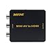 Mifine RCA to HDMI, Mini AV to HDMI 3RCA CVBs Composite Video Audio Converter with USB Charging Cable Support HDMI 1080P Output for TV/PC/ PS2/PS3/ Xbox VHS/VCR/Blue-Ray DVD