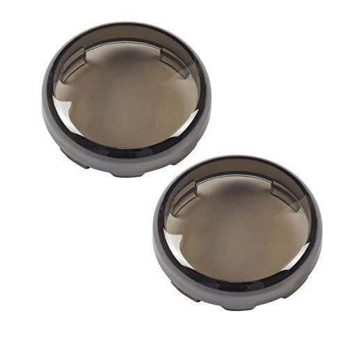 Lalaparts Smoke Bullet Turn Signal Light Lens Cover  Compatible for Harley Softail Sportster Touring Street Glide Road King 1997-2020 - Thumbnail 2