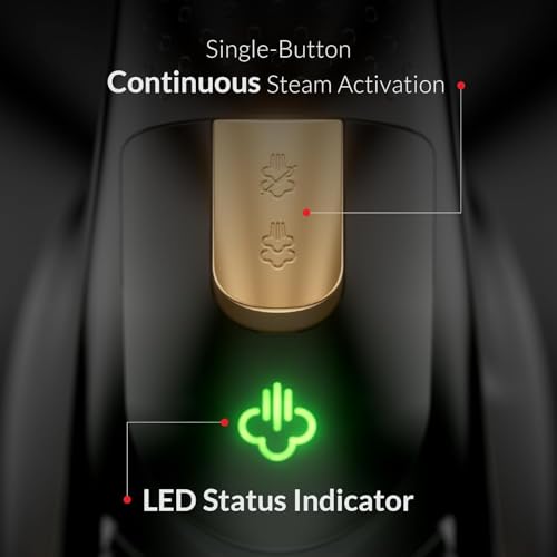 Feller Germany Vanguard Series Steam Iron, 2600W, Prime Gold Ceramic Double Sole Plate with Anti Calc, Auto Shut off, TrueTemp, Easy One Button Steam, SI260, 2Y Guarantee-UAE Version (Gold)