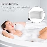 Koelaa Luxury Bath Pillow Tub Headrest Waterproof Spa Comfort Neck Back Support view 4