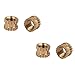 Nrpfell M3 x 3mm Female Thread Brass Knurled Threaded Insert Embedment Nuts 100PCS