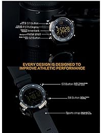 Reloj inteligente, H SON Bluetooth Actividad Tracker EX18 Podómetro IP68 Impermeable Compatible con Sistema Android iOS SmartWatch Monitor de Sueño Sport Llamada SMS Recordatorio Reloj de Pulsera, Negro