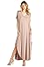 12 Ami Solid V-Neck Pocket Loose Maxi Dress Taupe L