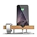 Apple Watch Stand, Universal 2 in 1 iPhone Stand/iwatch Stands, MZvul Bamboo Wood Charging Dock Station Cradle Holder for iPhone 7 7 plus & Apple Watch iWatch Series 1 (38mm 42mm)