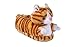 Happy Feet Slippers Tabby Cat Animal Slippers for Adults and Kids, Cozy and Comfortable, As Seen on Shark Tank (Large)