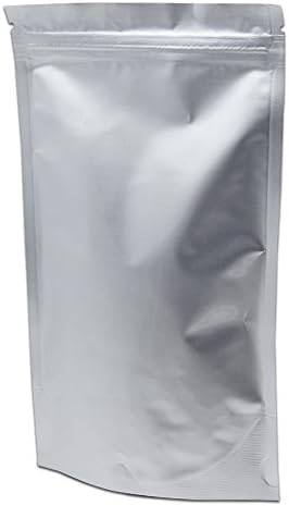 Multiply Size Silver Ziplock Pure Foil Mylar Grip Seal Bag Food Stand Up Aluminium Foil Packaging Zipper Pouches for Nut Herbs Bean Seeds Drink with Tear Notches (5.51x8.67 inch/300 pcs)