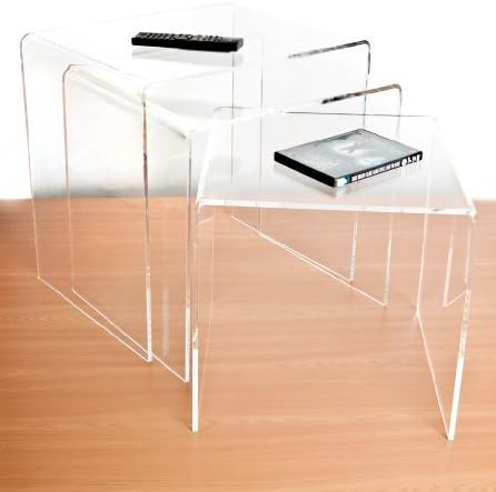 Clear Acrylic Nest Of Tables (Set Of 3) by Wrights Plastics GPX