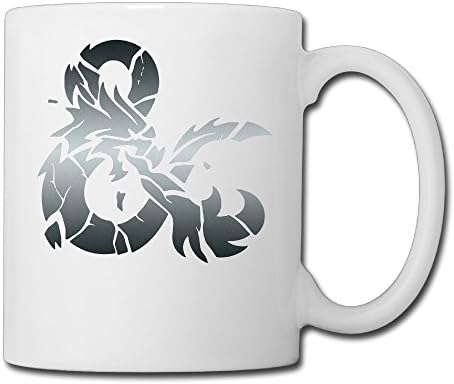 ALLWEKNOW Dungeons & Dragons Logo Coffee Mug Water Cup Drinking Cup Beer Mug Milk Cup Tea Cup Restaurant Cups Ceramic Mug Morning Cup White