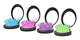 LOUISE MAELYS 1Pcs Folding Mini Pocket Hair Comb with Mirror Travel Set Gift Idea