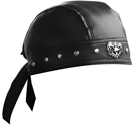 Amazon.com: ESYTCH Leather Bandana Biker Doo Do Rag Headwrap