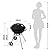 Portable Charcoal Grill for Outdoor Grilling 18inch Barbecue Grill and Smoker Heat Control Round BBQ Kettle Outdoor Picnic Patio Backyard Camping Tailgating Steel Cooking Grate for Steak Chicken