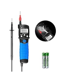 Holdpeak   Medidor de tensión de 38 C tipo bolígrafo digital de 6000 contadores de voltímetro eléctrico con linterna