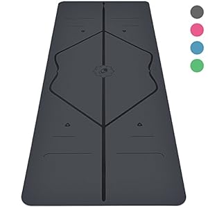 Liforme Original Yoga Mat – Free Yoga Bag Included – Patented Alignment System, Warrior-like Grip, Non-slip, Eco…