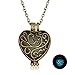 Dazzle flash Glow in The Dark Best Friend Heart Locket Necklaces for Girls N302-1