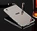 Sony Xperia XA Ultra Case, Ranyi [Mirror Series] Luxury Aluminum Metal Bumper Frame Detachable + Bling Mirror Hard Back Cover [Thin Fit & Slim] Case for Sony Xperia XA Ultra /Xperia C6 (silver)