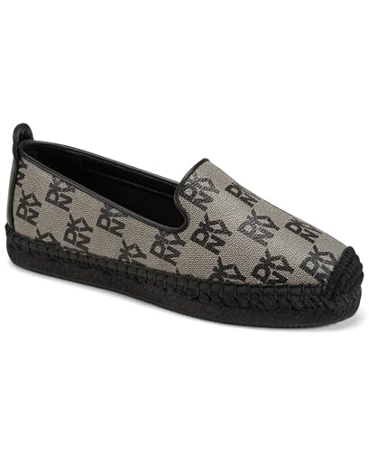 DKNY Women's Mallandra Espadrille Closed Toe Sandal Mule, Black, 10 at Amazon