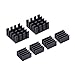 Mudder 6 Piece Black Aluminum Heatsink Cooler Cooling Kit for Raspberry Pi 3,Pi 2,Pi Model B+
