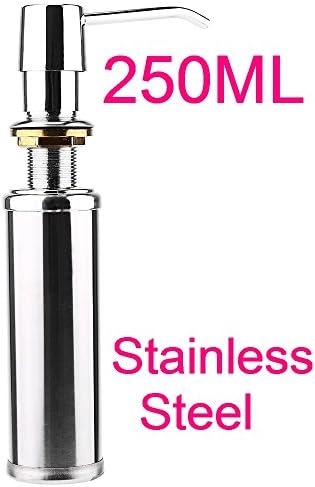 Brand New Stainless Steel 250ML Holder Bottle Dishwashing Liquid Dish Soap Detergent Hair Lotion Shampoo Conditioner Shower Gel Bath Wash Shower Wash Sink Dispenser ideal for Kitchen Bathroom