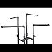 Clothing Rack Econoco - Heavy Duty Pipeline Adjustable, 4 Way Rack, Plumbing Pipe Clothes Rack, Anthracite Grey