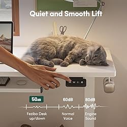 FEZIBO Standing Desk with Keyboard Tray, 63 × 24
