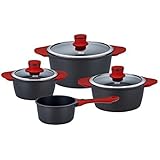 Fissler Topfset Magic Line 4-teilig, Schwarze Griffe