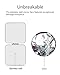Small Pocket Mirror, Unbreakable All Stainless Steel Rectangular Folding, 2.2” Square, Polished Design Finish