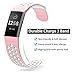 Neitooh 3 Packs Bands Compatible with Fitbit Charge 3/Charge 3 SE for Women and Men,Soft Silicon Waterproof Replacement Sports Strap with Breathable Holes