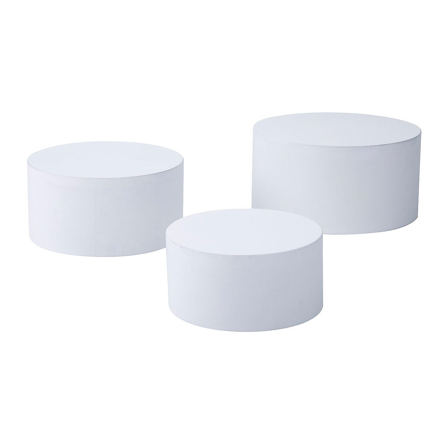 Photo 1 of Fun Express White Round Buffet Riser Set - 3 Pieces