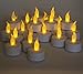 Flameless Tealight Battery Operated Candles - 24 Yellow Flickering Faux Tealights, Battery Operated Electric Lights, Fake Votive candle Light for Decorations, Luminary Bags and Parties by LED Lytes